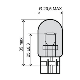 LAMPADA 12V-21W T 20 BIANCA