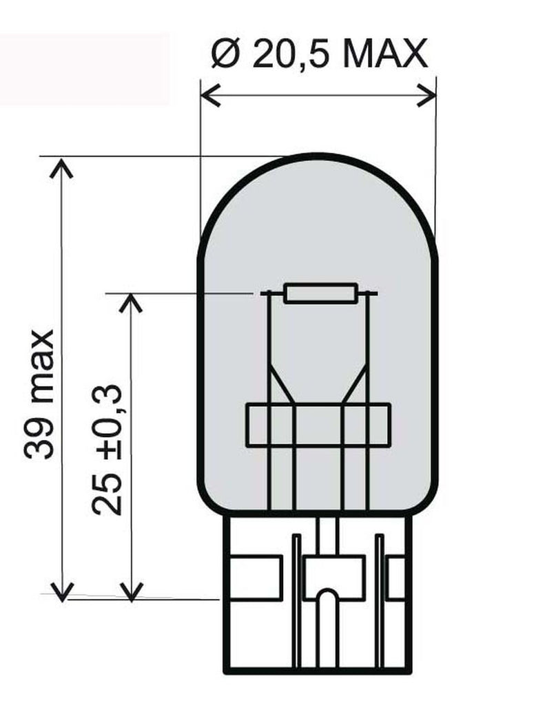 LAMPADA ARANCIO 12V 21W T20