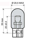 LAMPADINA ARANCIO 12V 21W T20