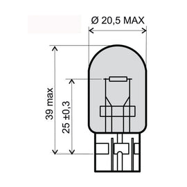 LAMPADA 12V-21W T20 ARANCIO