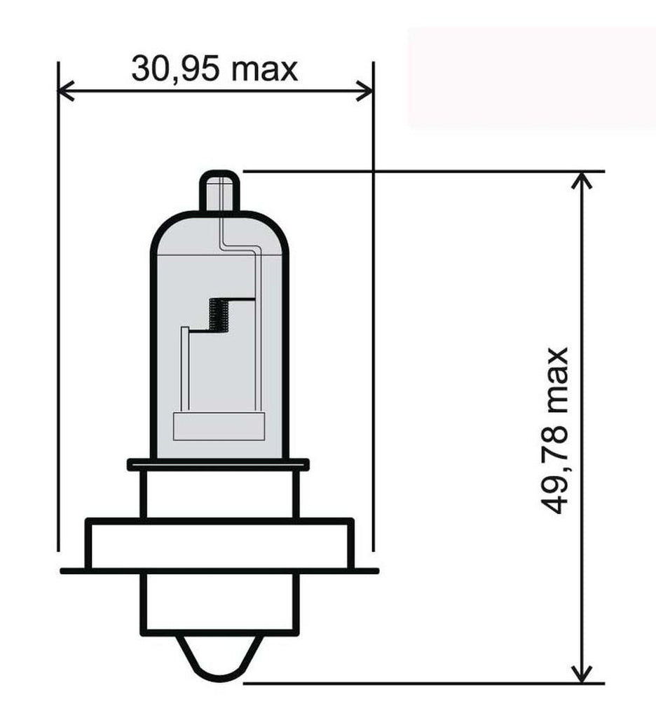 LAMPADA BLU 12V 15W P26S