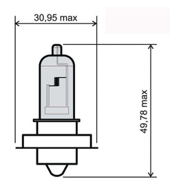 LAMPADA BLU 12V 15W P26S