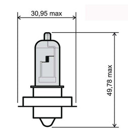 LAMPADA BLU 12V 20W P26S