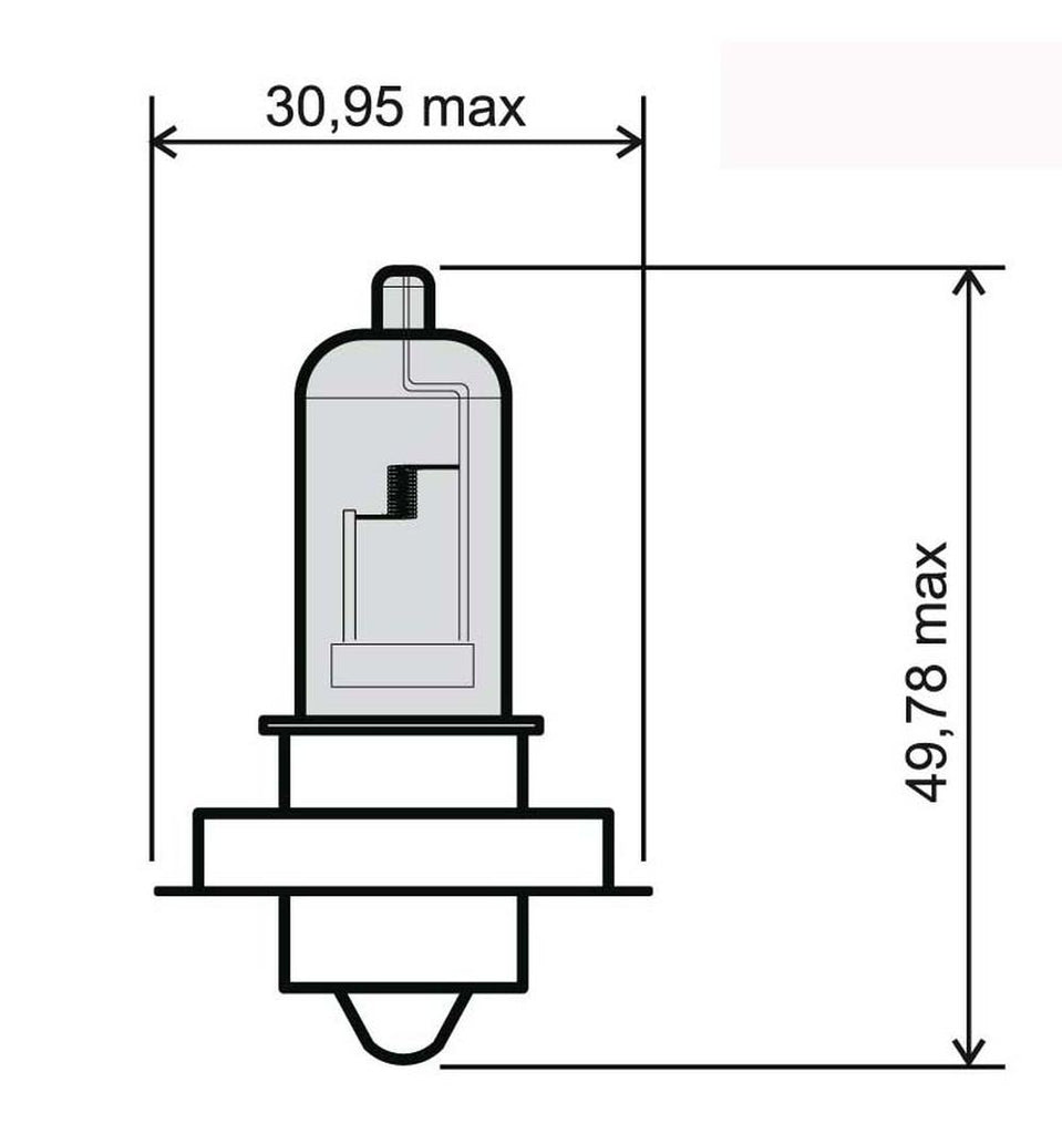 LAMPADA BIANCA 12V 20W P26S