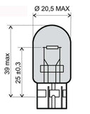 LAMPADINA ARANCIO 12V 21/5W T20