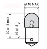 LAMPADINA FRECCIA ORANGE BAU15S T16 12V 10W