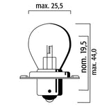 LAMPADINA 6V-15W SB25 P26S