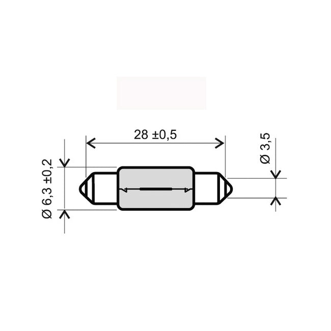 246510495KIT3PZ - KIT 3 LAMPADE A SILURO 6V-5W 8
