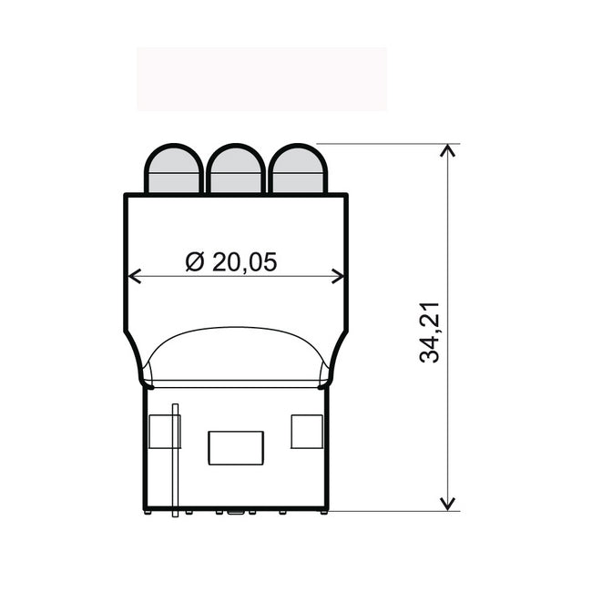 LAMPADA 12V T20 A LED BIANCA