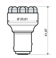 Carica l'immagine nel visualizzatore di Gallery, LAMPADA BLU 12V 12LED BAY15D