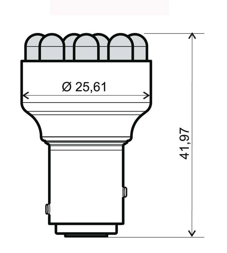 LAMP. BIANCA 12V 12 LED BAY15D
