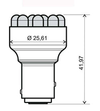 Carica l'immagine nel visualizzatore di Gallery, LAMP. BIANCA 12V 12 LED BAY15D
