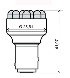 LAMP. BIANCA 12V 12 LED BAY15D