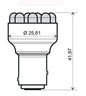 LAMP. BIANCA 12V 12 LED BAY15D