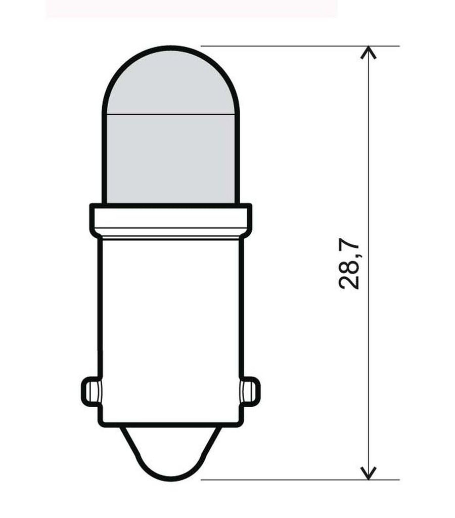 COPPIA LAMPADEA A LED 12V BA9S BLU