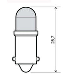 COPPIA LAMPADINE LED BLU 12V BA9S