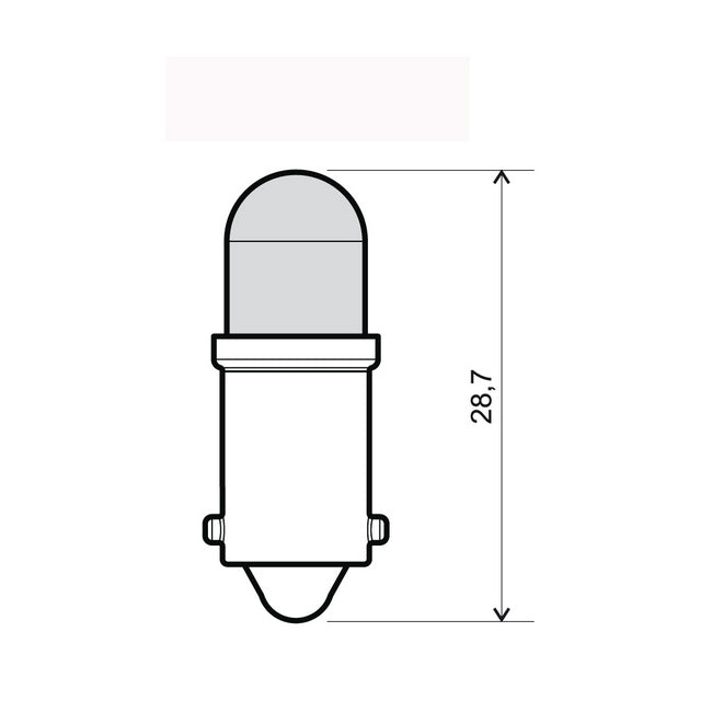 LAMPADA 12V BA9S A LED BLU