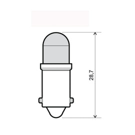 LAMPADA 12V BA9S A LED BLU