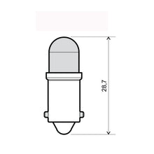 Carica l'immagine nel visualizzatore di Gallery, LAMPADA 12V BA9S COLORE BIANCO LED
