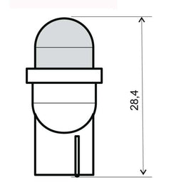 COPPIA LAMPADE A LED T10 W2.1X9.5D BLU