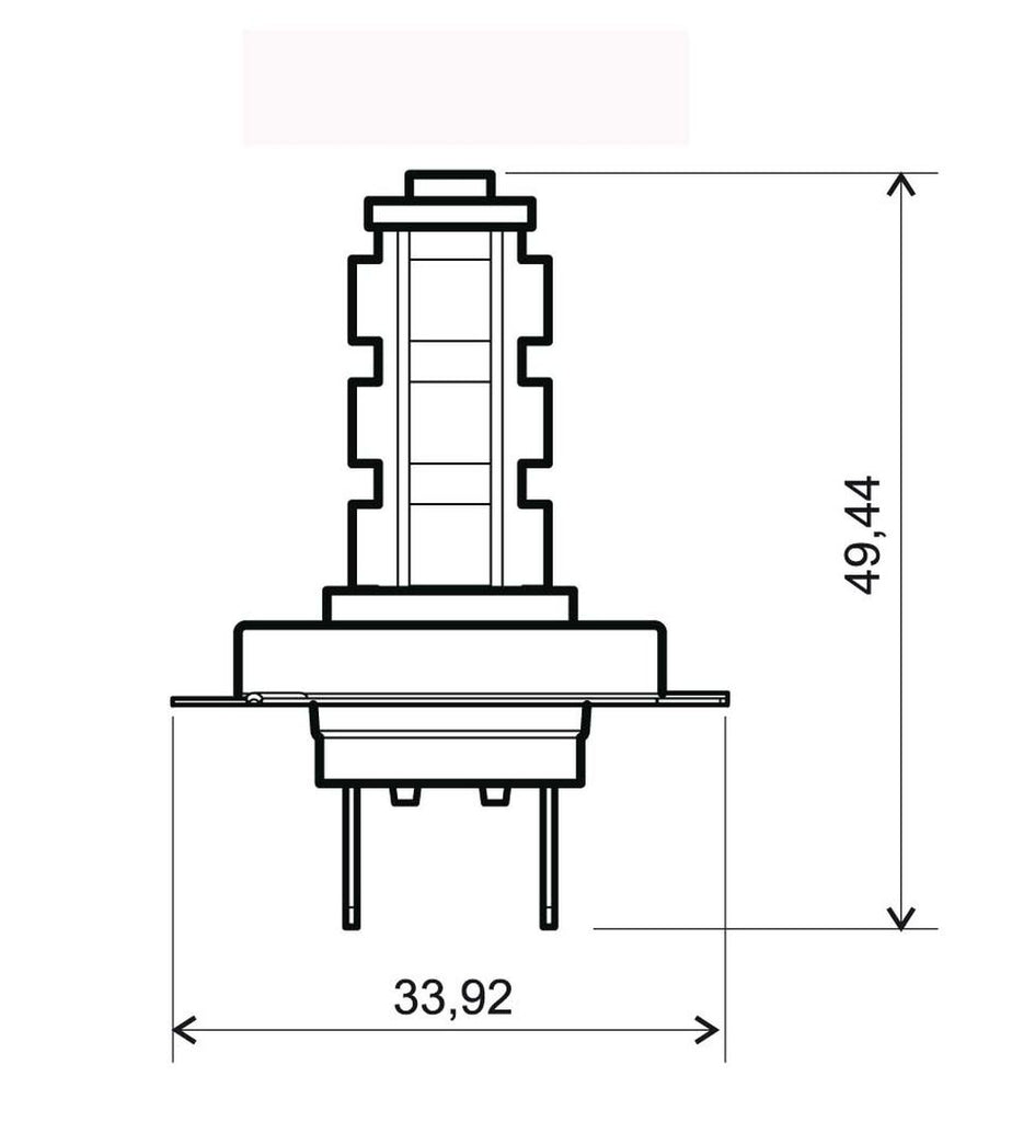LAMPADA BIANCA A 14 LED 12V H7