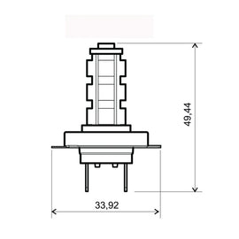 LAMPADA 12V H7 BIANCA LED14