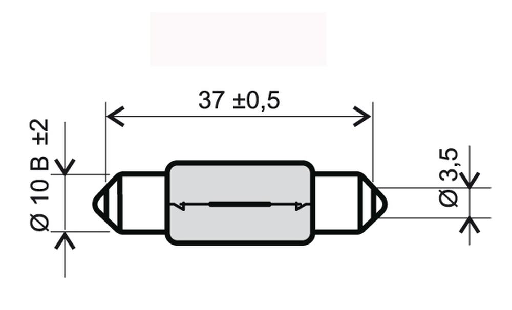 LAMPADA 6V-10W SILURO T11X39