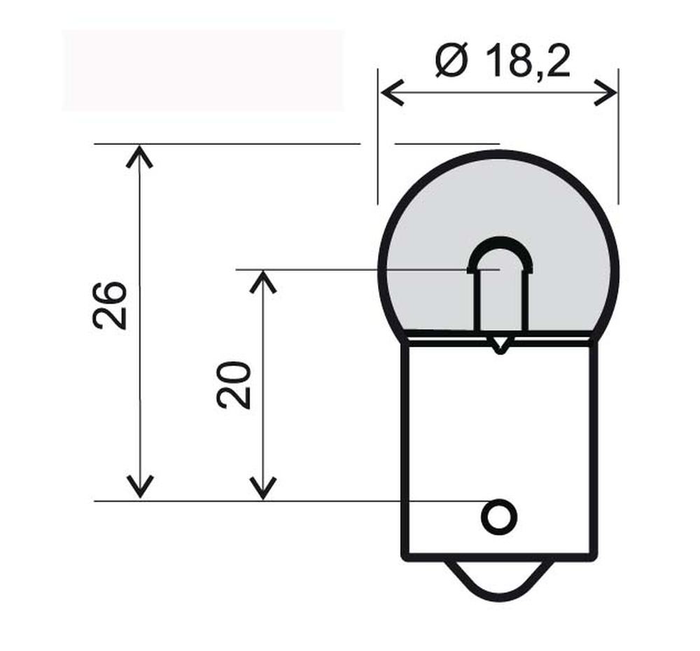 LAMPADA 6V 10W BA15S G18