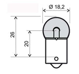 LAMPADINA 6V 10W BA15S G18