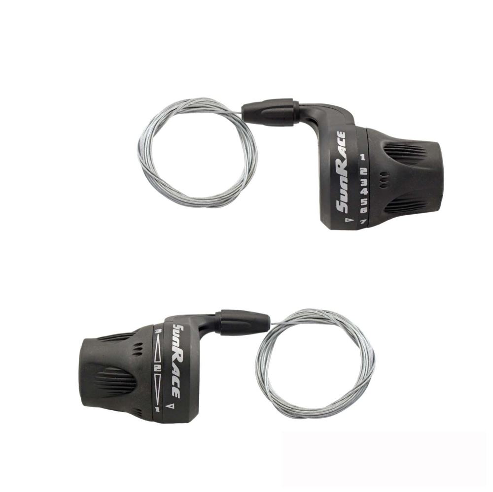 COPPIA COMANDI BICI GRIP 7 VELOC.SUNRACE