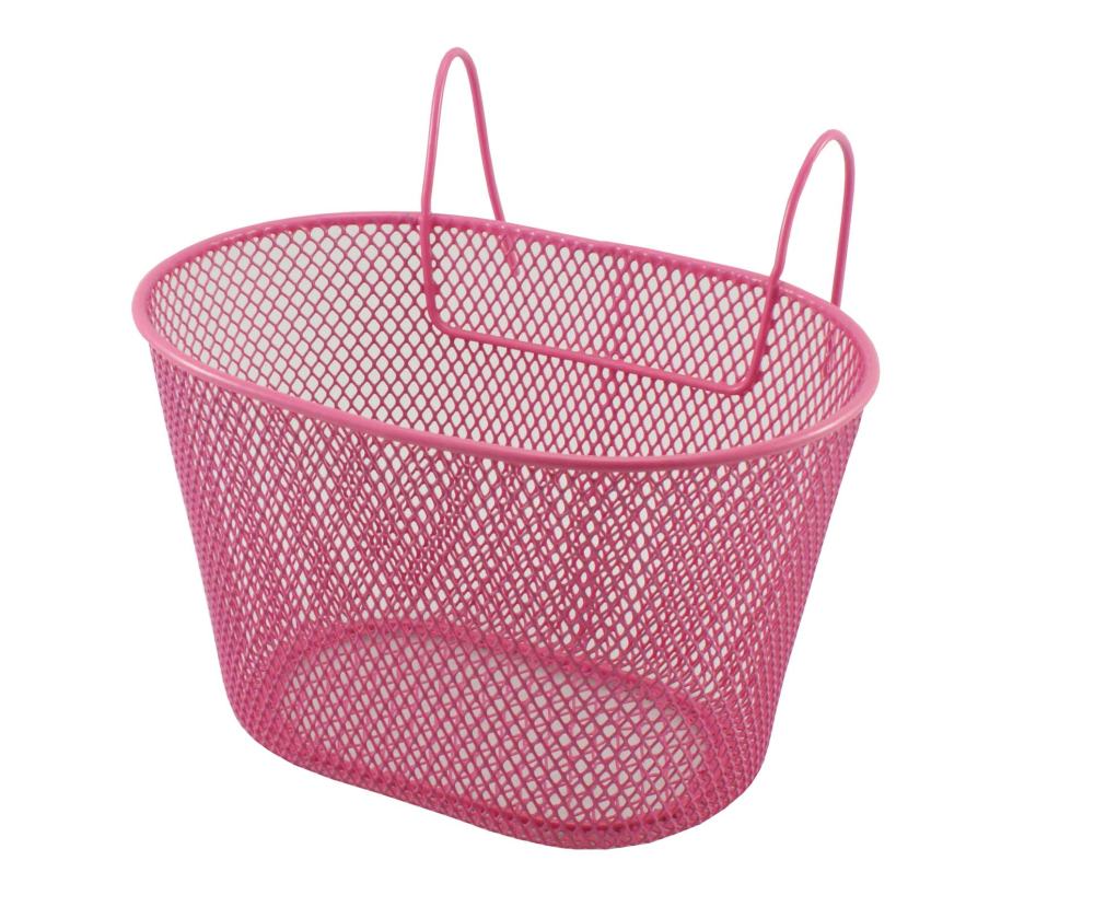 CESTINO ANT OVALE CON GANCI ROSA