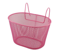 CESTINO ANT OVALE CON GANCI ROSA