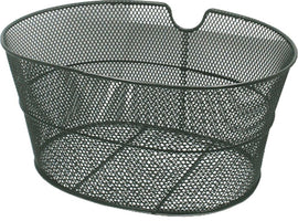 CESTINO ANTERIORE BICI IN FERRO OVALE NERO