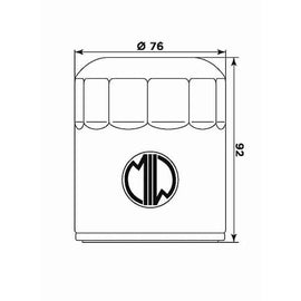FILTRO OLIO MEIWA BU10002 HARLEY DAVIDS