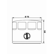 Carica l&#39;immagine nel visualizzatore di Gallery, FILTRO OLIO MEIWA P5006 CALIFORNIA 1400