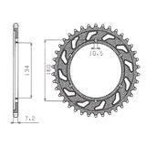 541061742 - CORONA 42 DENTI PASSO 525 CBR RR 600 2003>2006/CBR RR ABS 600 2013>2014