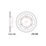 CORONA 44 DENTI PASSO 520 GPZ R 250 1988>2007