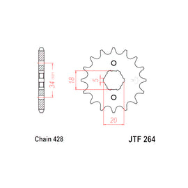 PIGNONE DERBI (428) 17 D