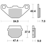 SERIE PASTIGLIE FRENO SBS101HF SCARABEO 50 2T-4T