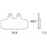 SERIE PASTIGLIE FRENO ANTERIORI  SBS 108HF Scarabeo 4T Rotax  125-200 /  Scarabeo GT / GT E3 4T