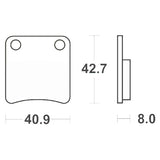 COPPIA PASTIGLIE FRENO SBS 115 HF (ORGANICA) HONDA  SC 01/SR  50 HONDA  SR Dio 50 SYM  Orbit 4T  50  2007-2009