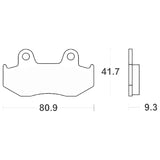 SERIE PASTIGLIE FRENO 125 HF (ORGANICA)  NHX Lead  110  2008-2011 NES Chiocciola 125  2000-2006