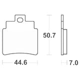 SET 4 PASTIGLIE FRENO SBS 171 HF (ORGANICA) GILERA  Oregon  250  2007-2008  Grand Dink  250  2001-2006