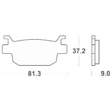 SERIE PASTIGLIE FRENO POSTERIORI SBS 193CT FES S Wing  125  2007-2012 NSS Forza  300  2013-2014