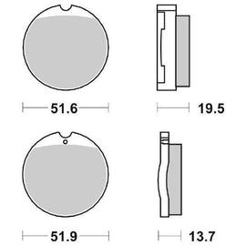 SERIE PASTIGLIE SBS501HF CB FOUR 400-500
