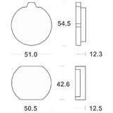 SERIE PASTIGLIE FRENO SBS 510 HF (ORGANICA) KAWASAKI  Z (KZ500B1/B2)  500  1979-1980  Z (KZ1000A1/A4)  1000  1977-1979