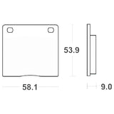 SERIE PASTIGLIE FRENO POSTERIORI SBS 512 LF GSX L 750 1980-1982 GS  1100  1982-1983 GS G (N/T/X/Z/E/G)  850  1982-1985