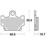 SERIE PASTIGLIE POSTERIORI SBS550HF XT 600  DAL 1984 AL 1989