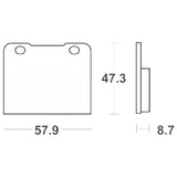6565780 - SERIE PASTIGLIE FRENO SBS 578 HF (ORGANICA)  RG 250CC DAL 1984>1987