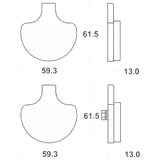 SERIE PASTIGLIE FRENO SBS 579 H.HF (ORGANICA) HARLEY DAVIDSON  XLH Sportster  883  1985-1986 XLH Sportster  883  1987
